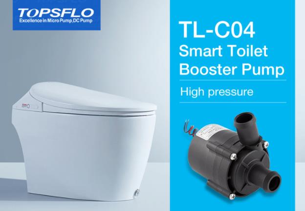 What industry problems does the TOPSFLO smart toilet booster pump help internationally renowned bathroom manufacturers solve?