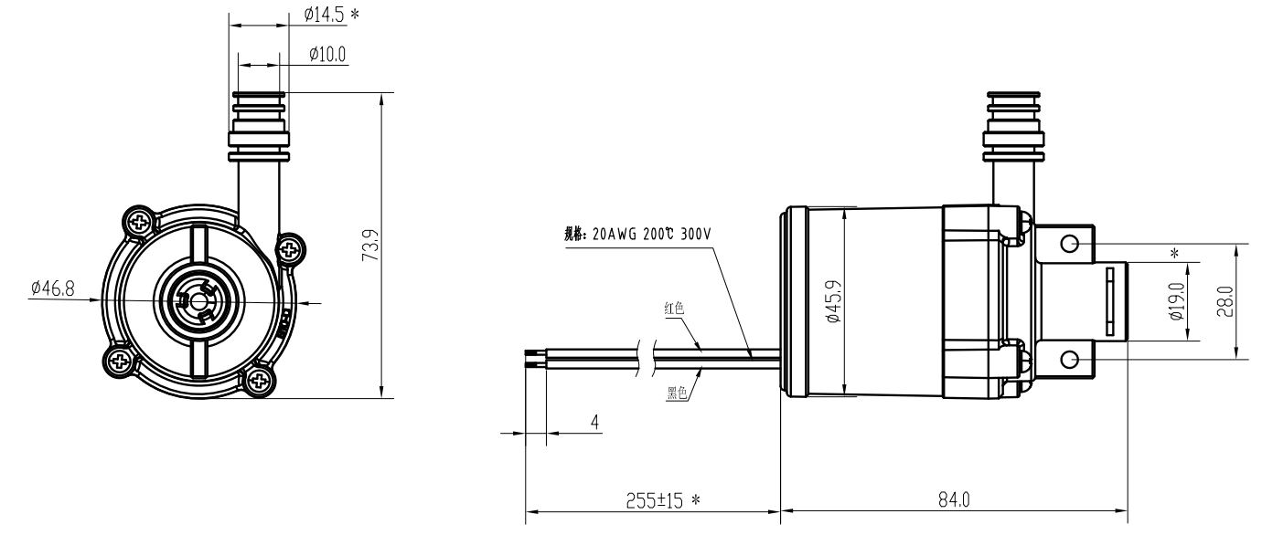 DC Water Pump 12V B10D